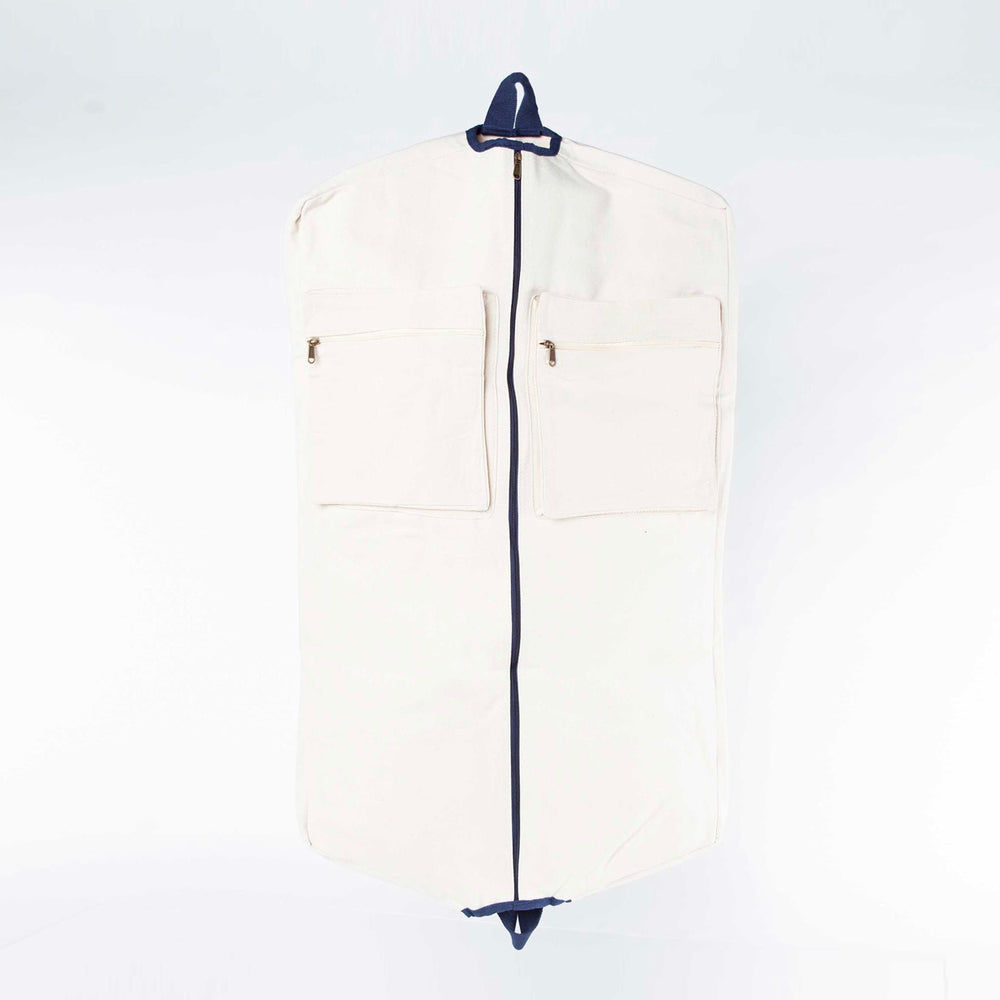 
                      
                        Garment Bag Natural w/navy or just Natural
                      
                    