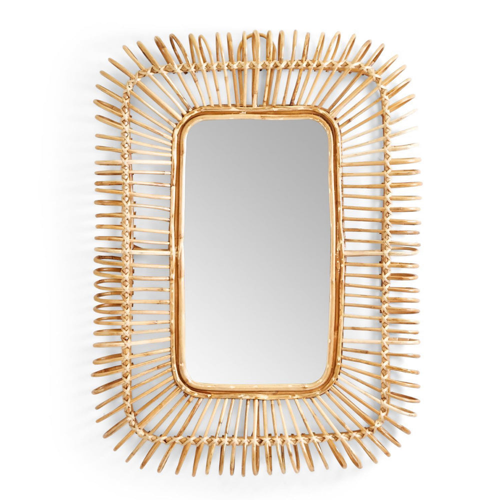 Hand-crafted Cane Wall Mirror