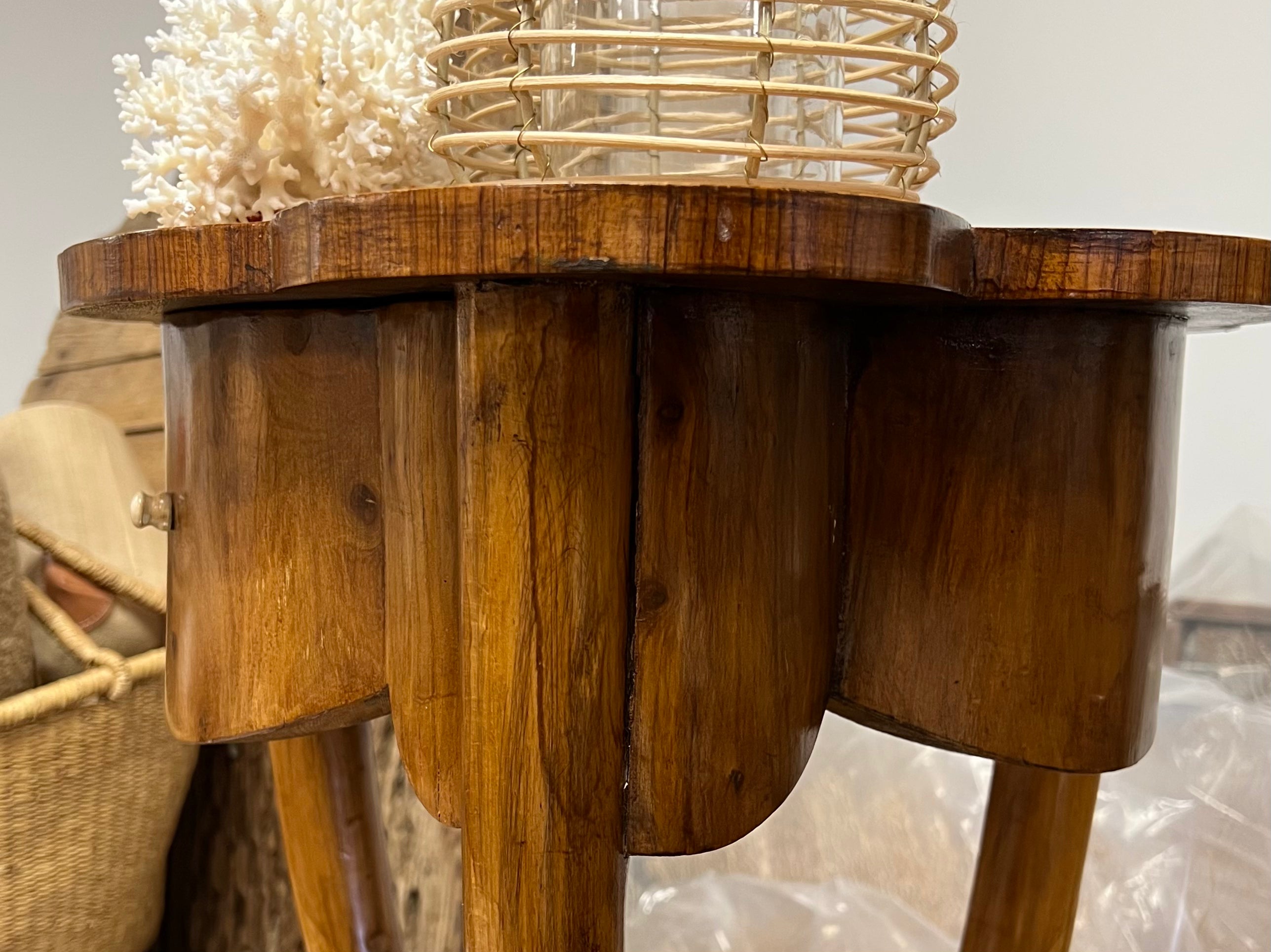 Pair of Vintage Occasional Tables with Curved Legs