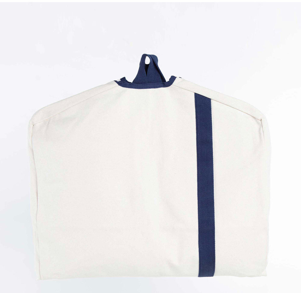 Garment Bag Natural w/navy or just Natural