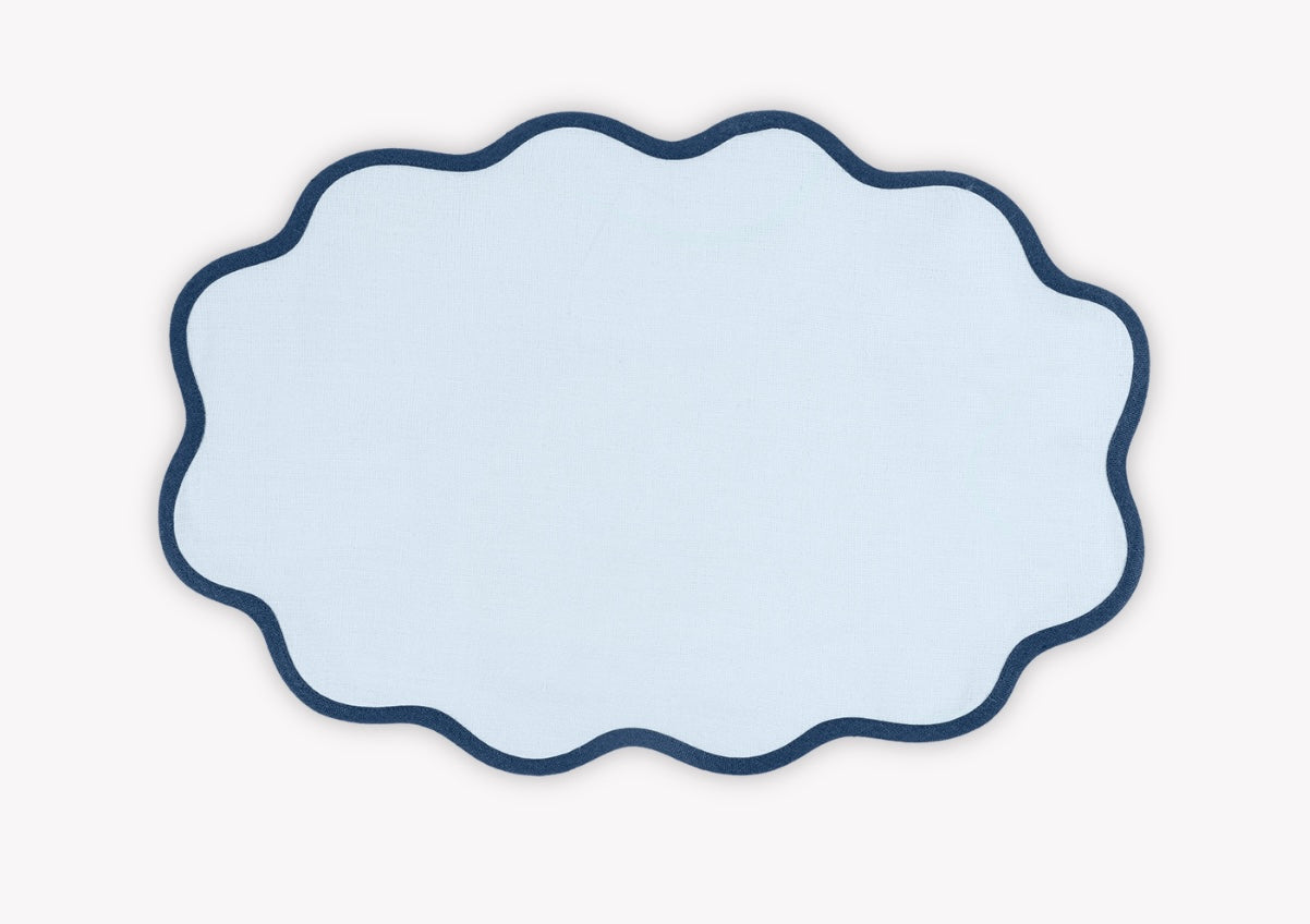 Scallop Edge Oval Placemat by Matouk ~ set of 4 ~ available in 12 colors