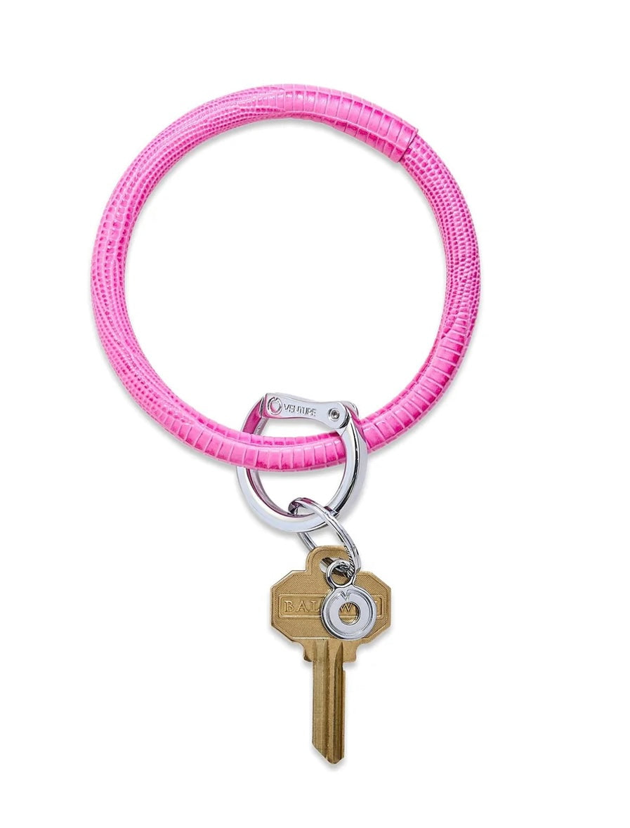 Leather Big O Key Ring ~ 17 colors!