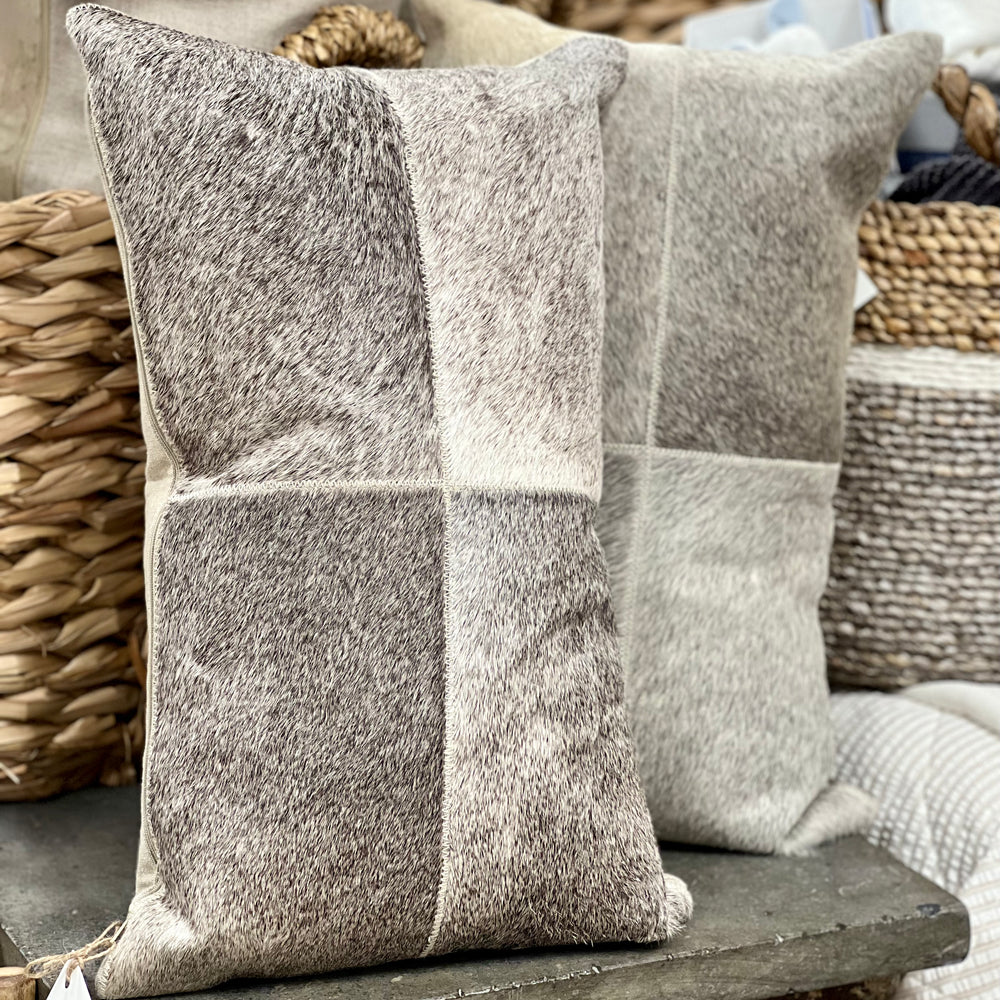 Rectangular Patchwork Hide Pillow
