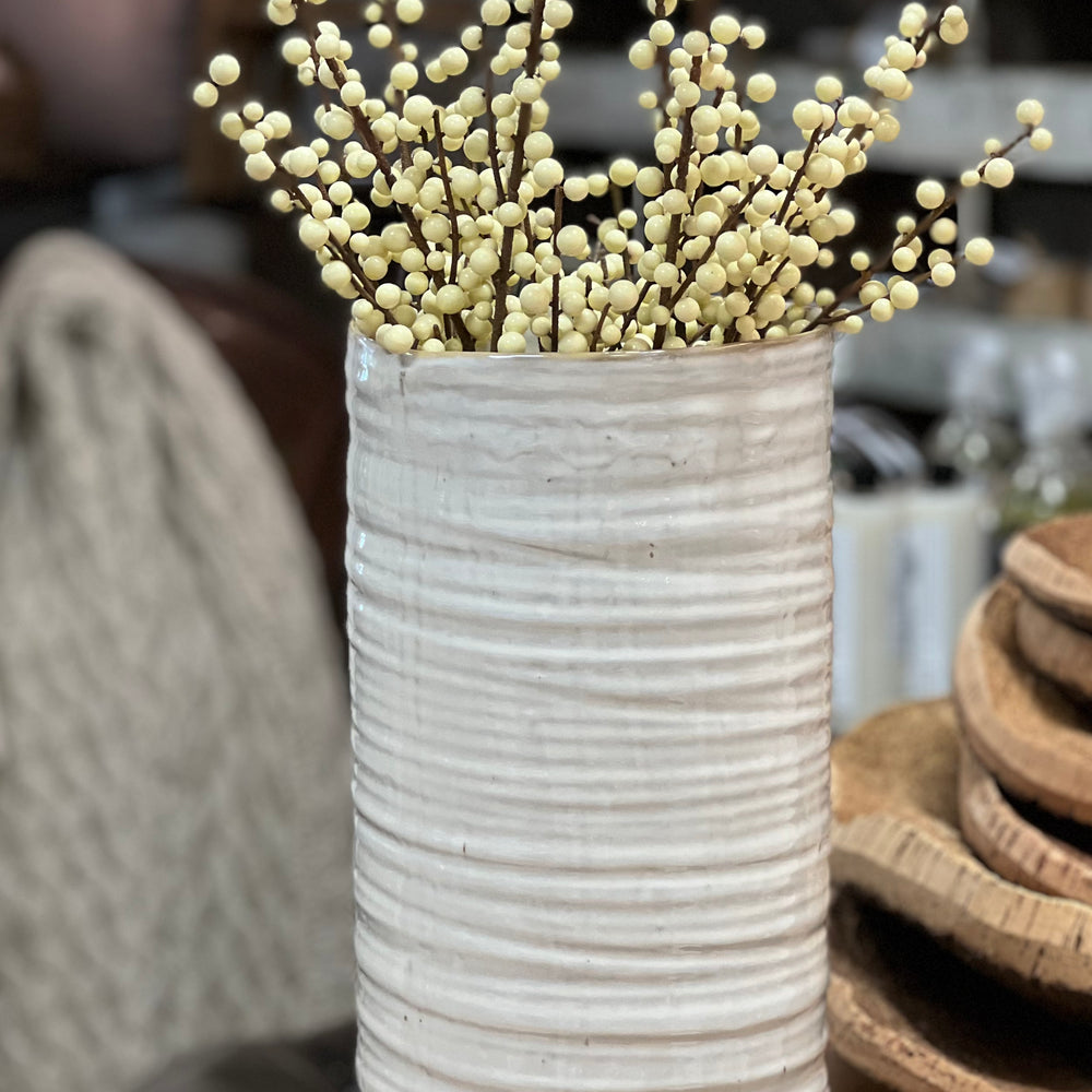 
                      
                        Ceramic Cylinder Vase ~ White
                      
                    