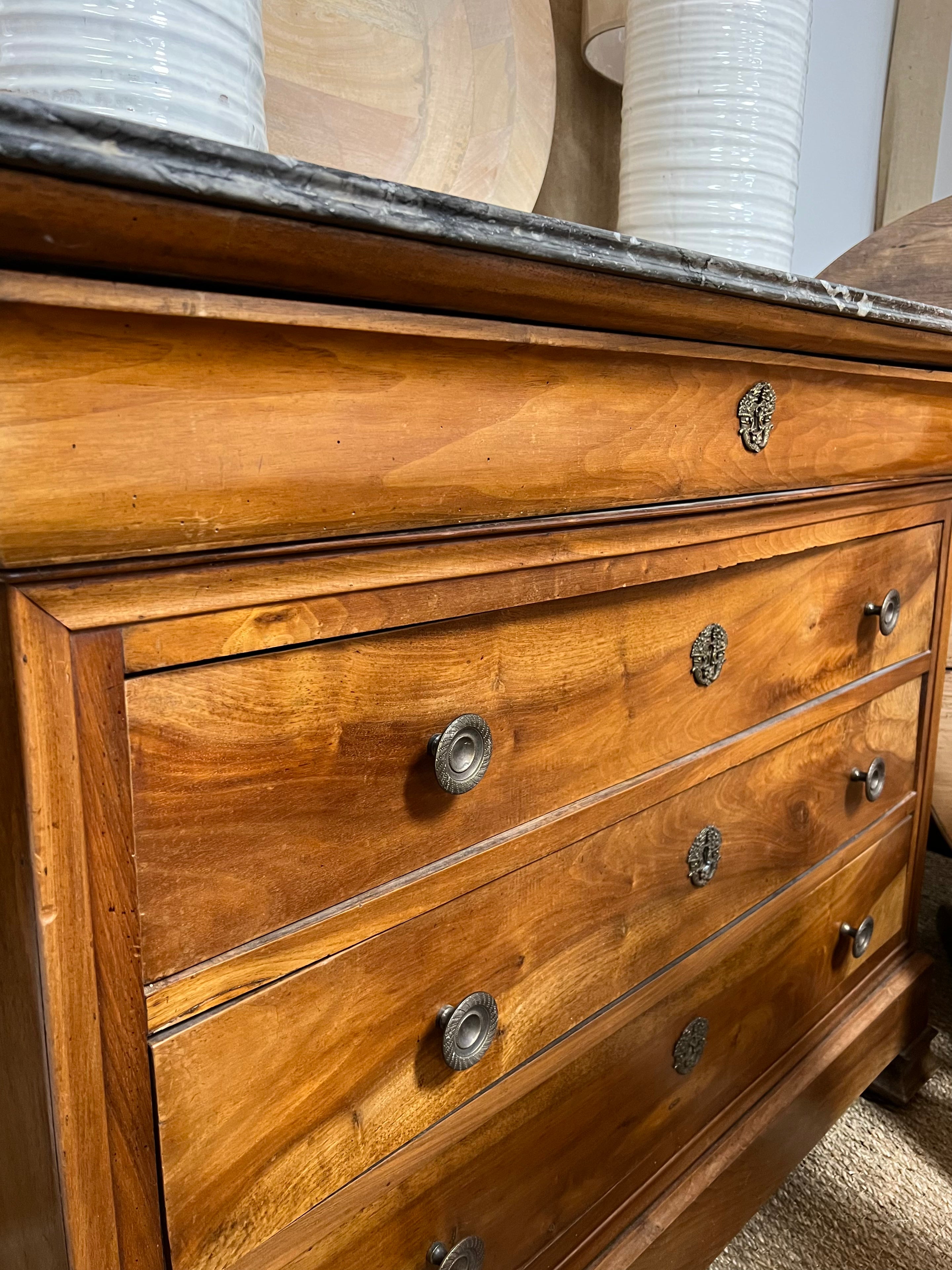 Marble Top Antique Chest - France, circa late 1800's