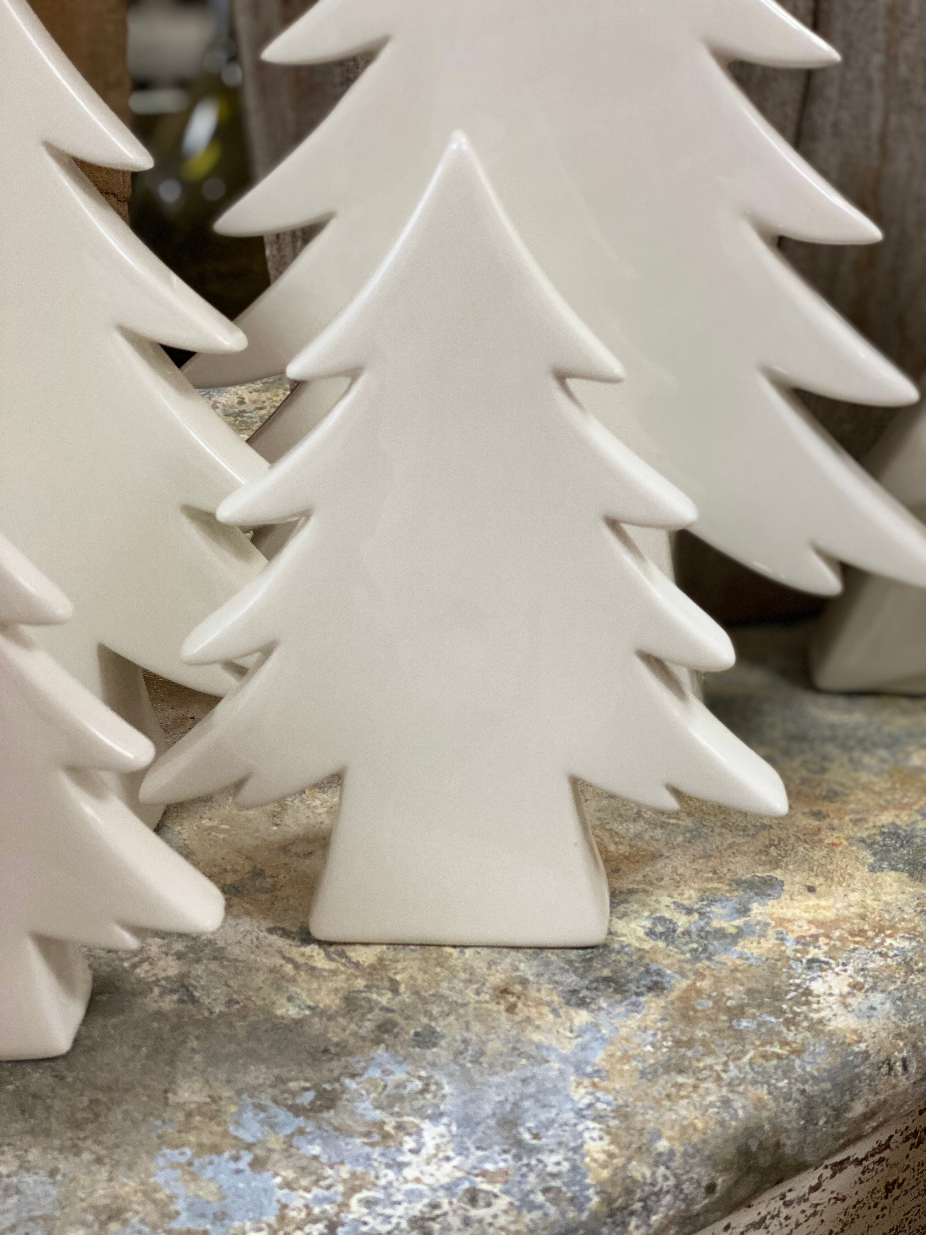 Teton White Ceramic Trees