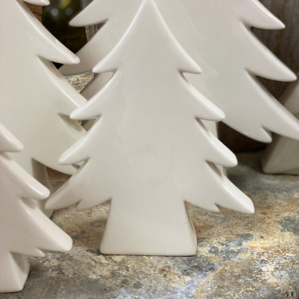 Teton White Ceramic Trees
