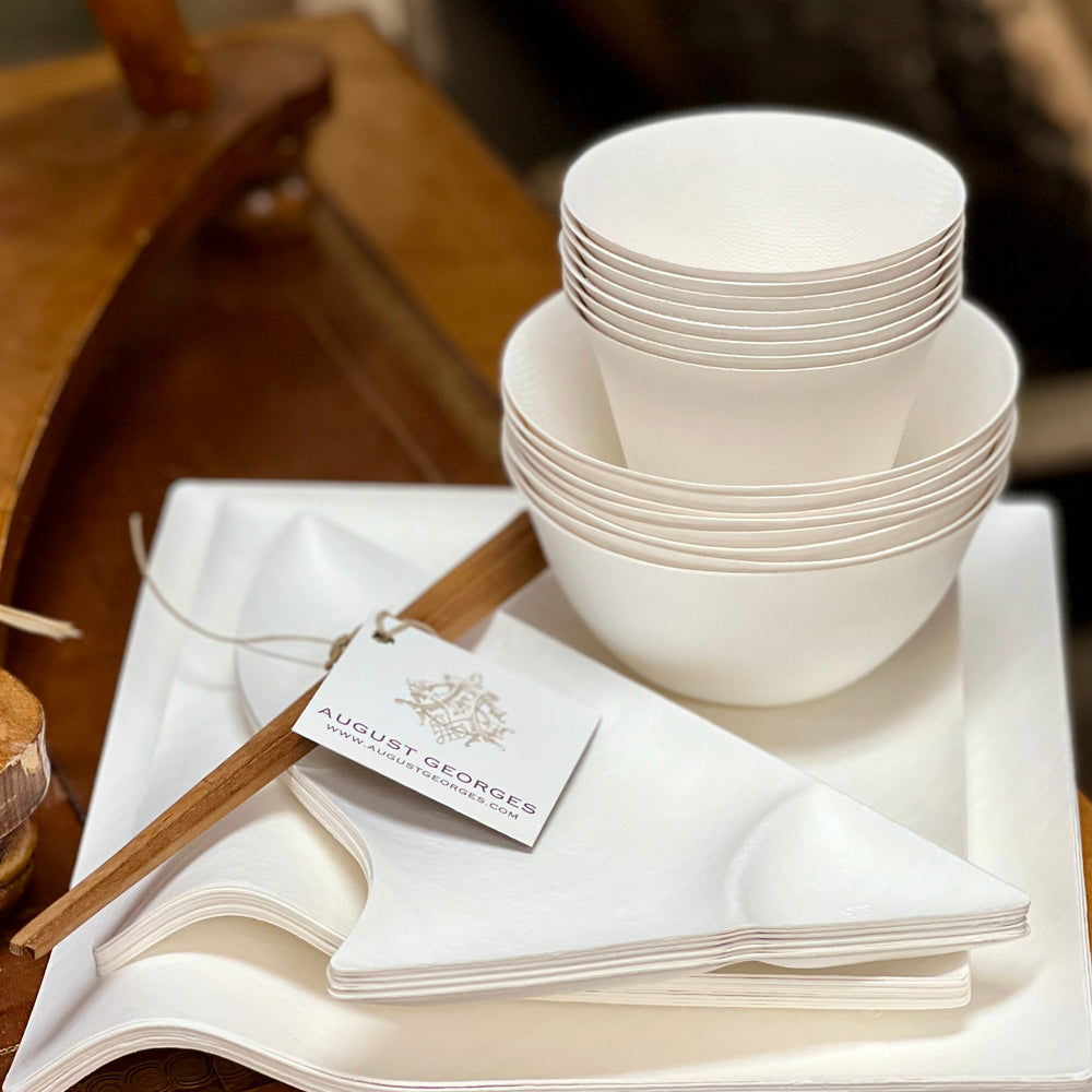 Elegant, Sustainable, Compostable Tableware ~ sets of 8