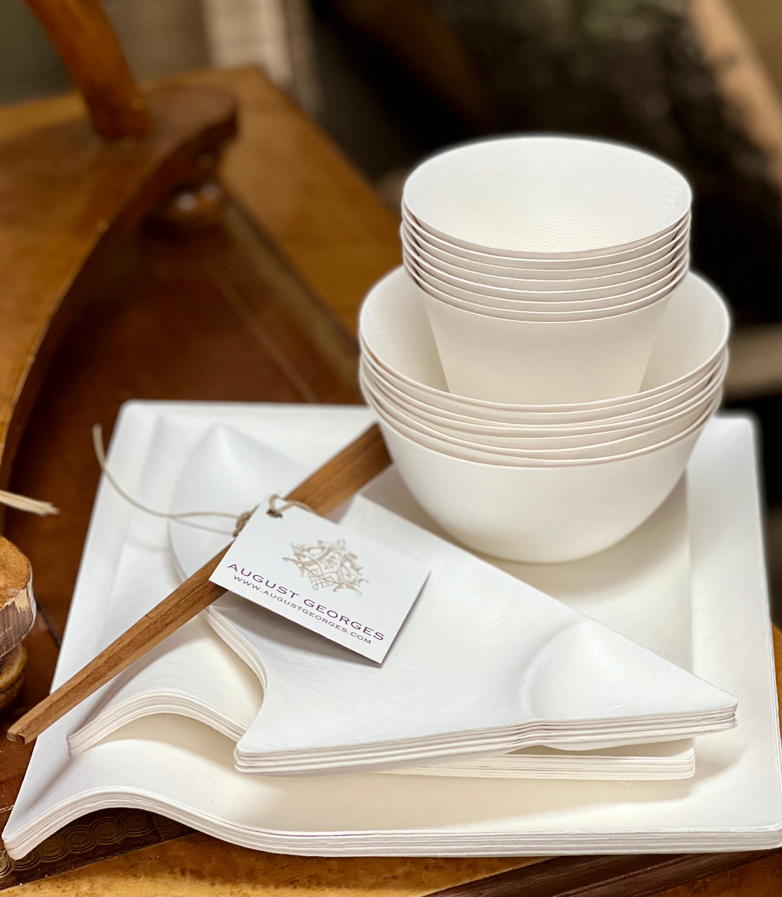 Elegant, Sustainable, Compostable Tableware ~ sets of 8