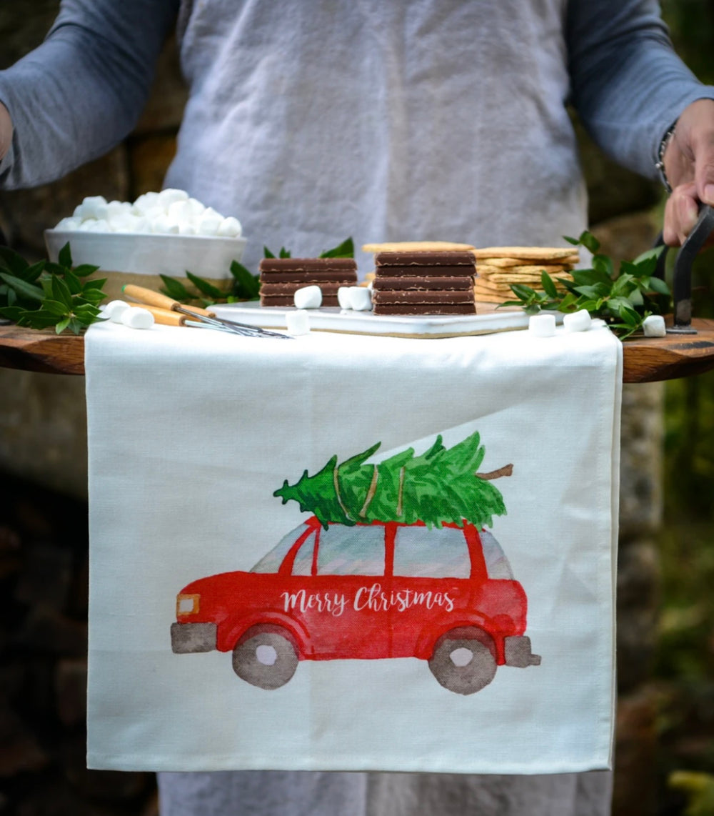 Merry Christmas Tree Tea Towel by Libeco