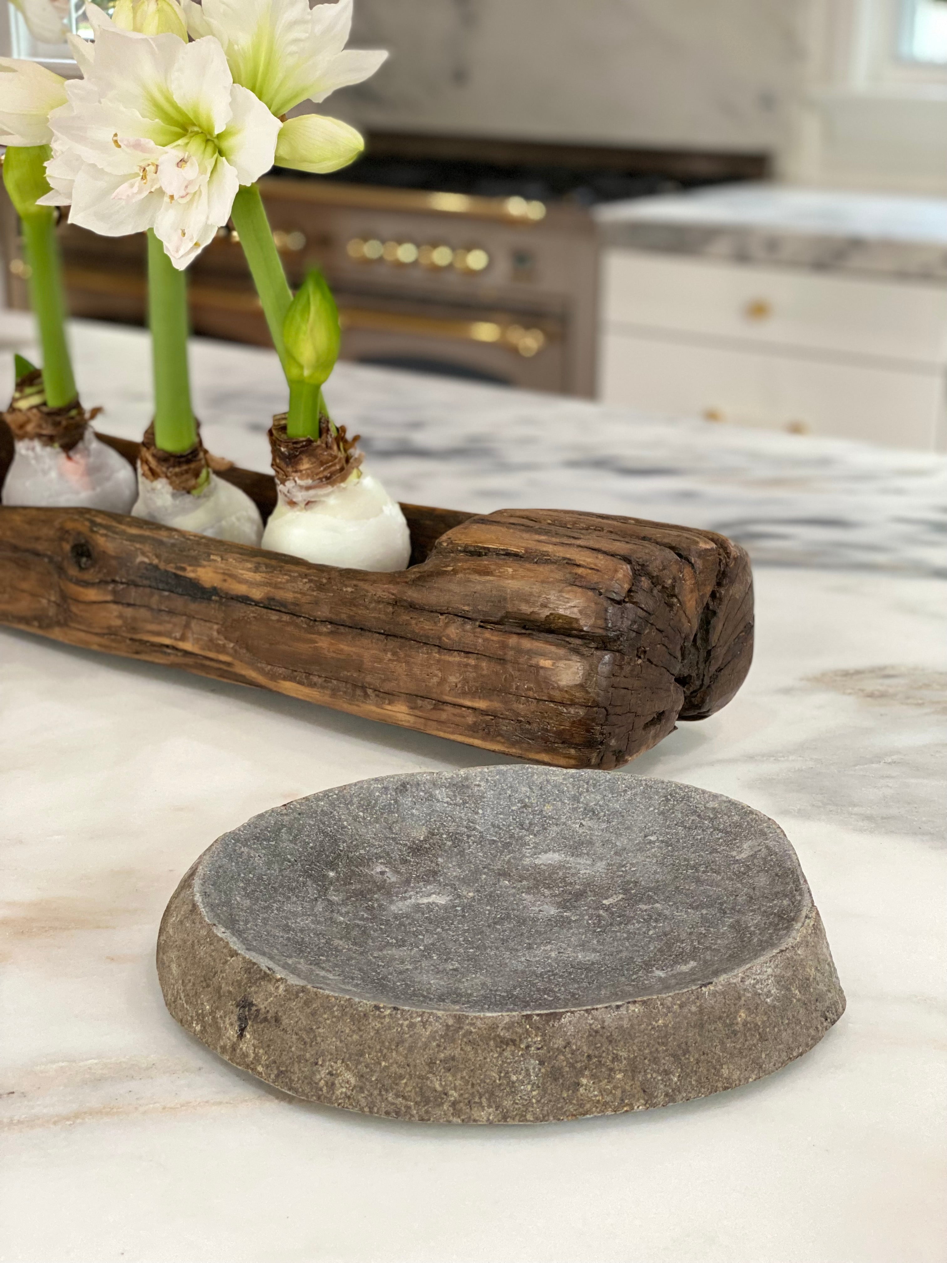 Stone bowls and trays- each vary!