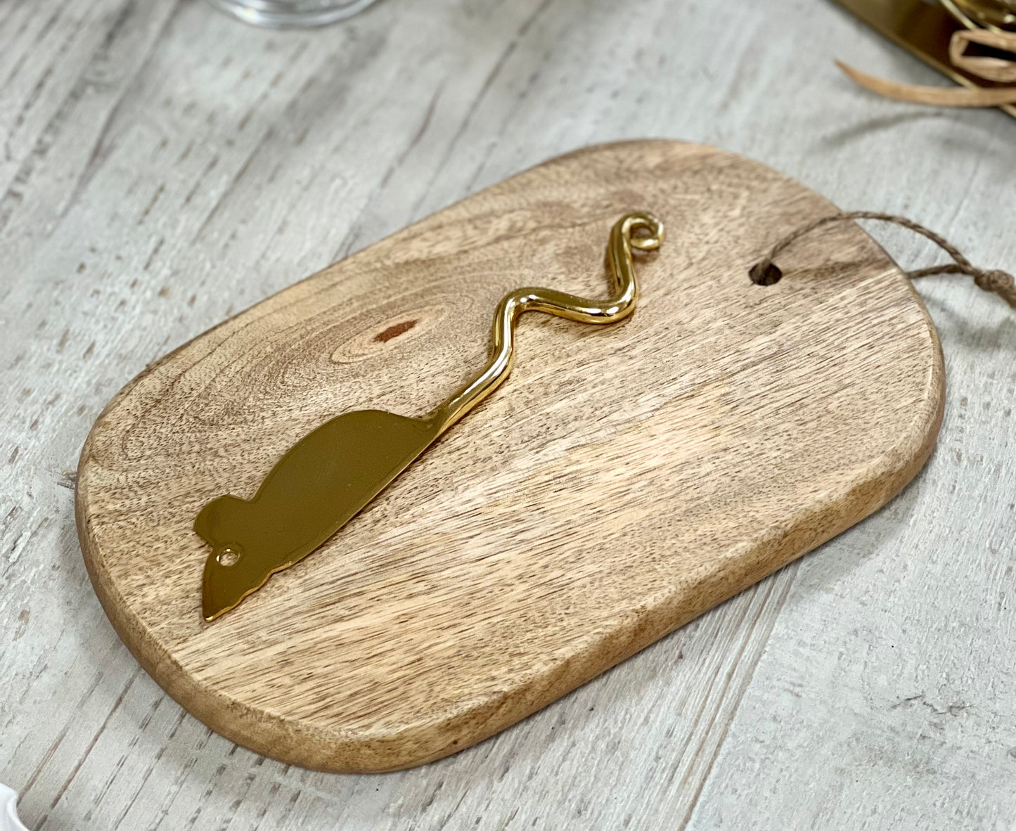 Cheese Board with Mouse Spreader