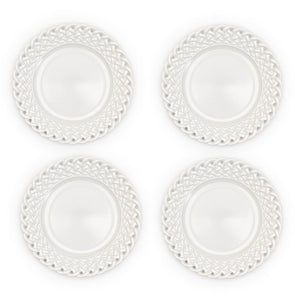 Lattice Melamine Dinner Plates ~ set of 4