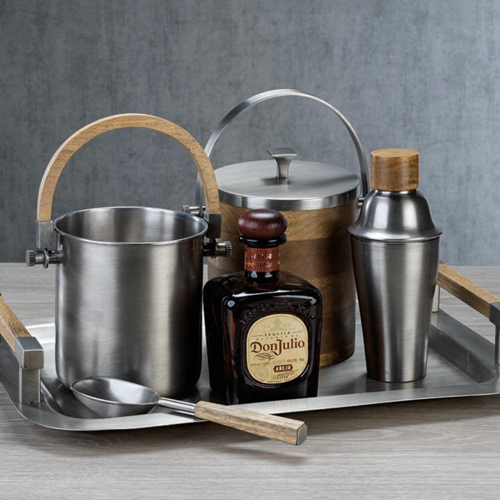 
                      
                        Stainless Ice Bucket with Wood Handle
                      
                    