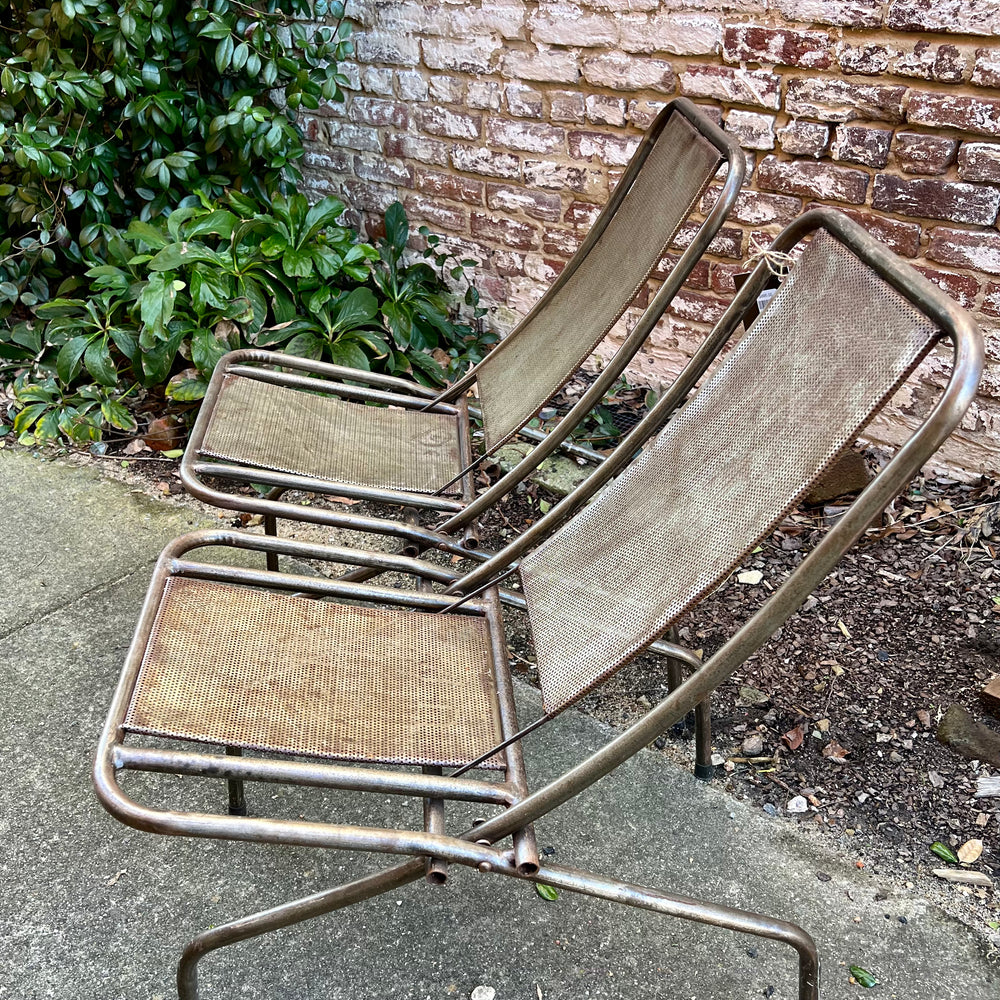 
                      
                        Pair of Metal Chairs, France 1960's
                      
                    