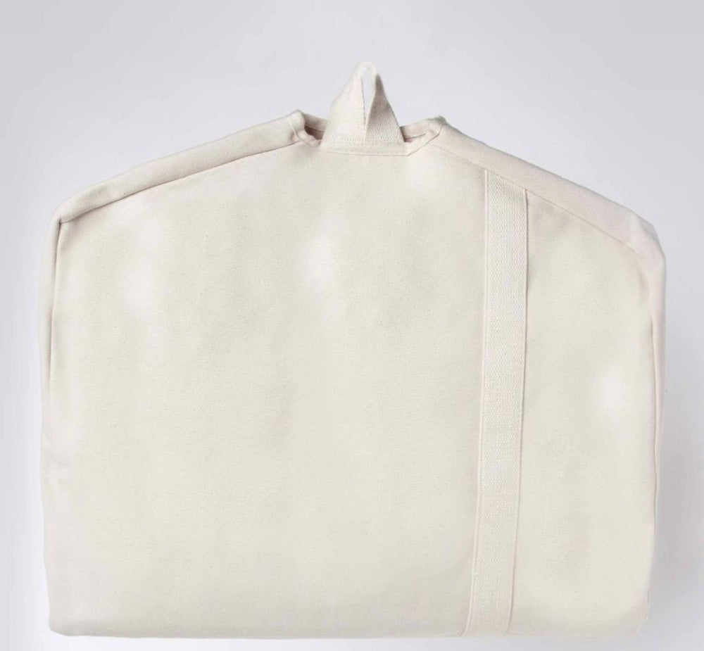 Garment Bag Natural w/navy or just Natural