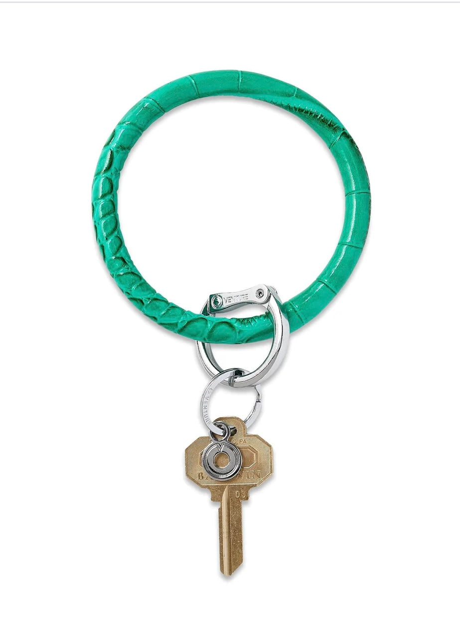 Leather Big O Key Ring ~ 17 colors!