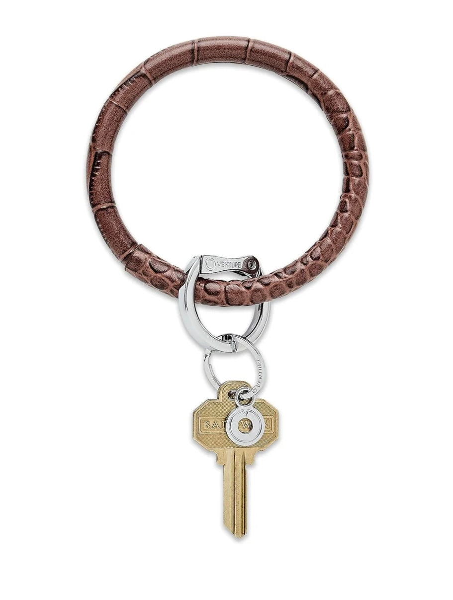 Leather Big O Key Ring ~ 17 colors!