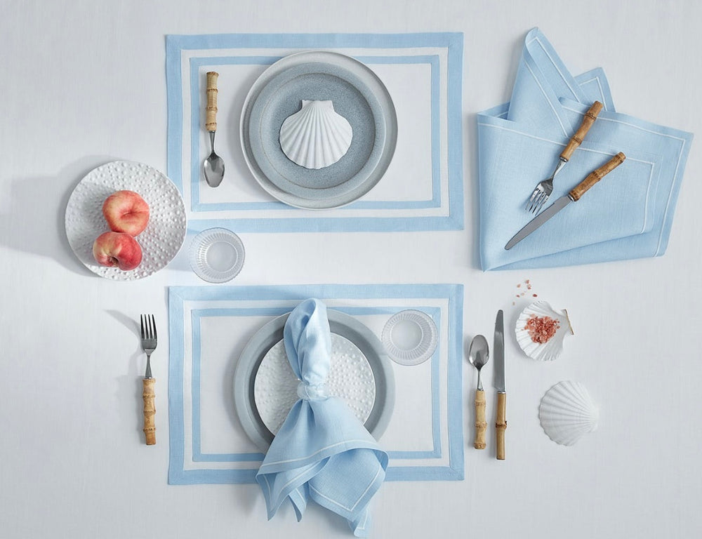 Rectangle Double Border Placemat by Matouk ~ set of 4 ~ available in 6 colors
