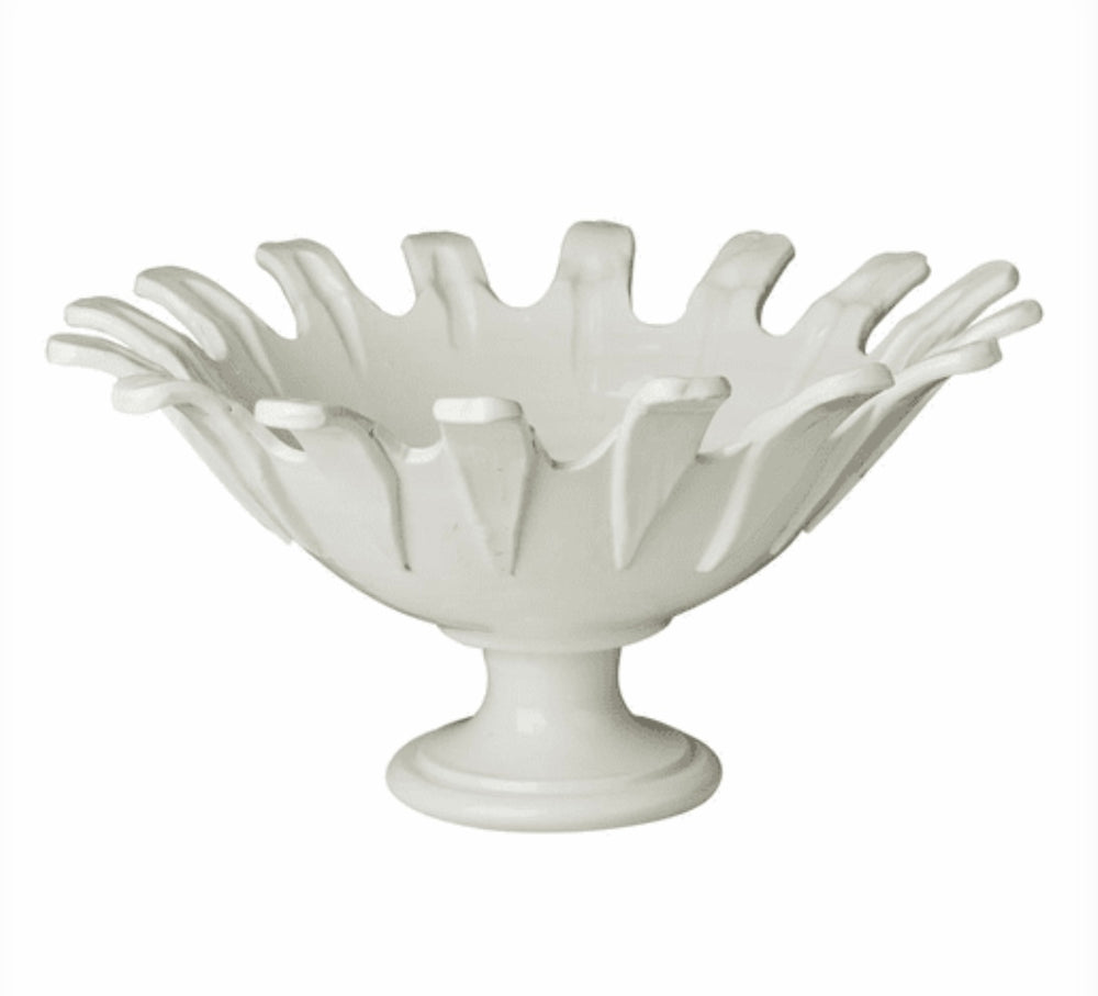 
                      
                        White Footed Petal Bowl
                      
                    