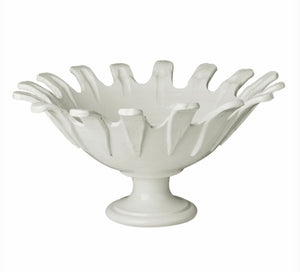 White Footed Petal Bowl