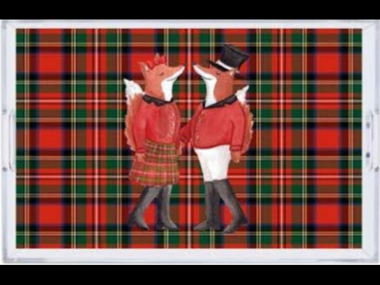 Mr. & Mrs. Snooty Fox Acrylic Tray