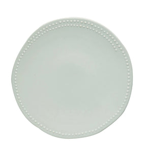 Beaded Dinner Plate ~ Off White