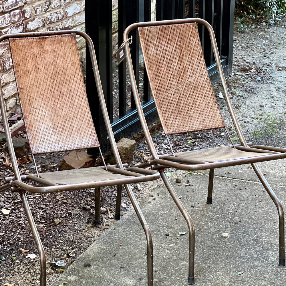 
                      
                        Pair of Metal Chairs, France 1960's
                      
                    