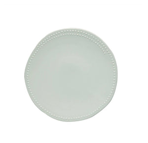 Beaded Dessert Plate ~ Off White