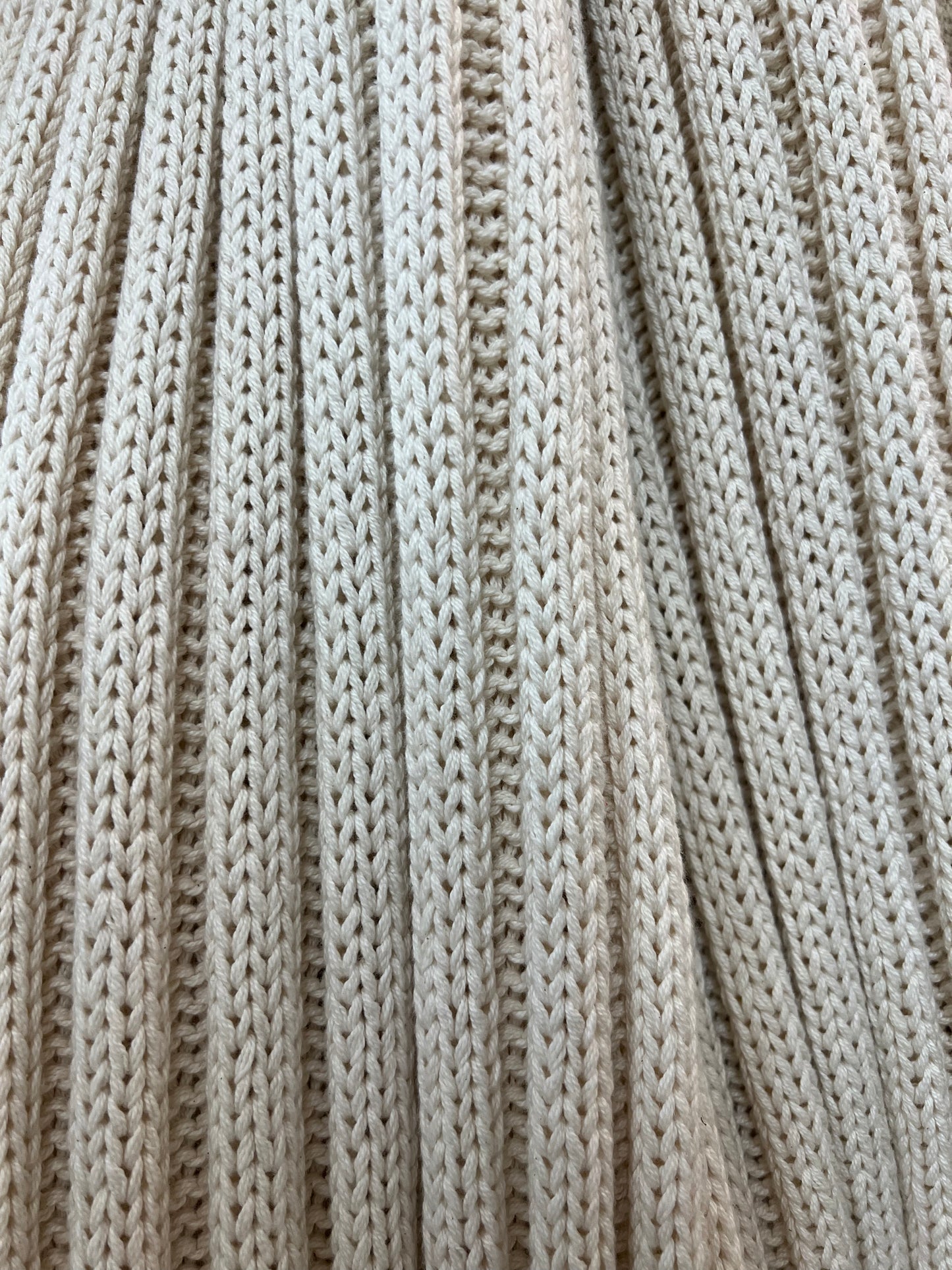 Ribbed Cotton Throw - natural