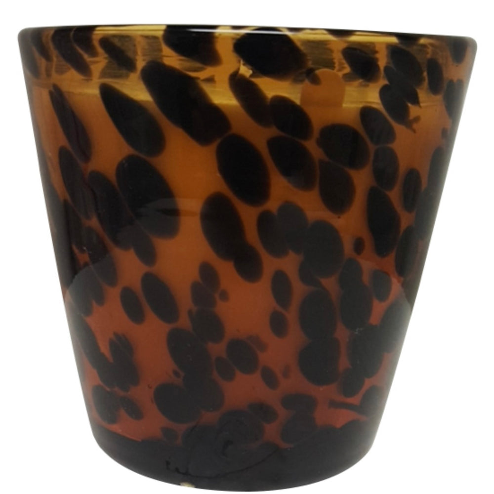 Coconut Mango Candle in a Chic Tortoise Glass Jar