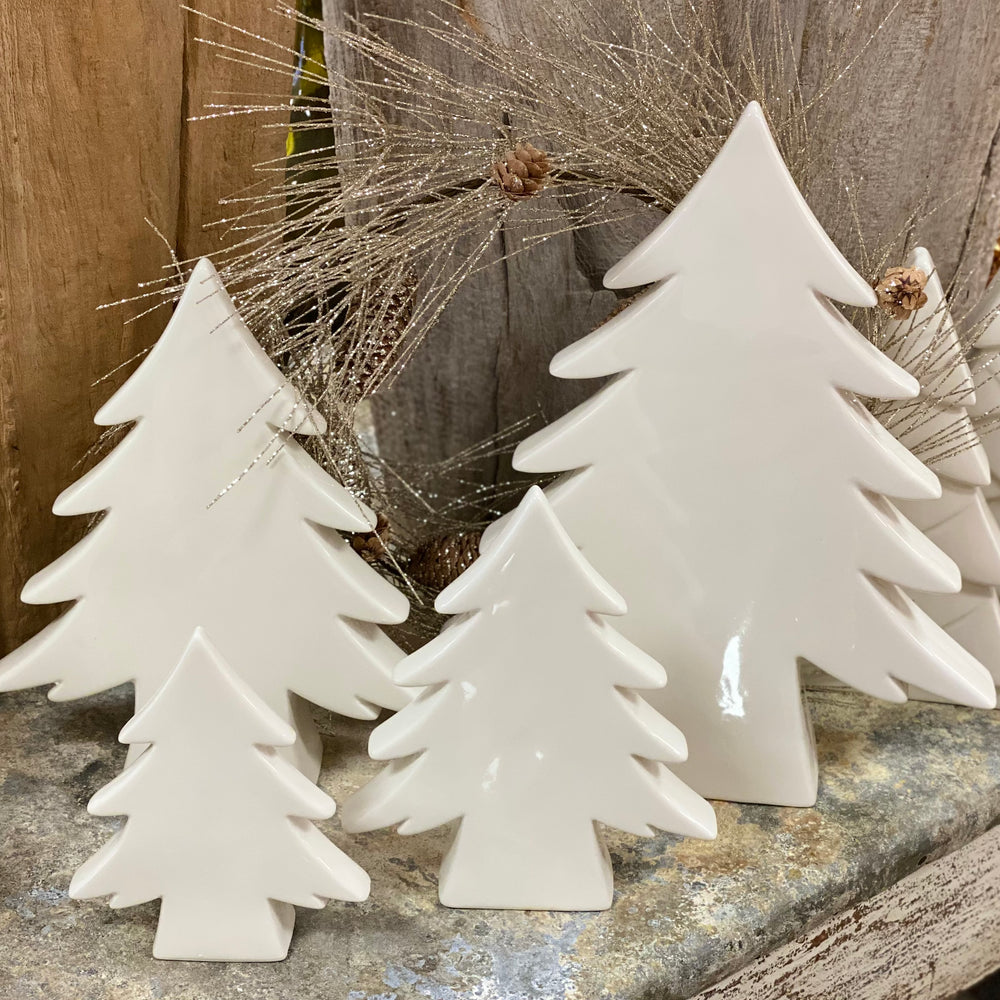 Teton White Ceramic Trees