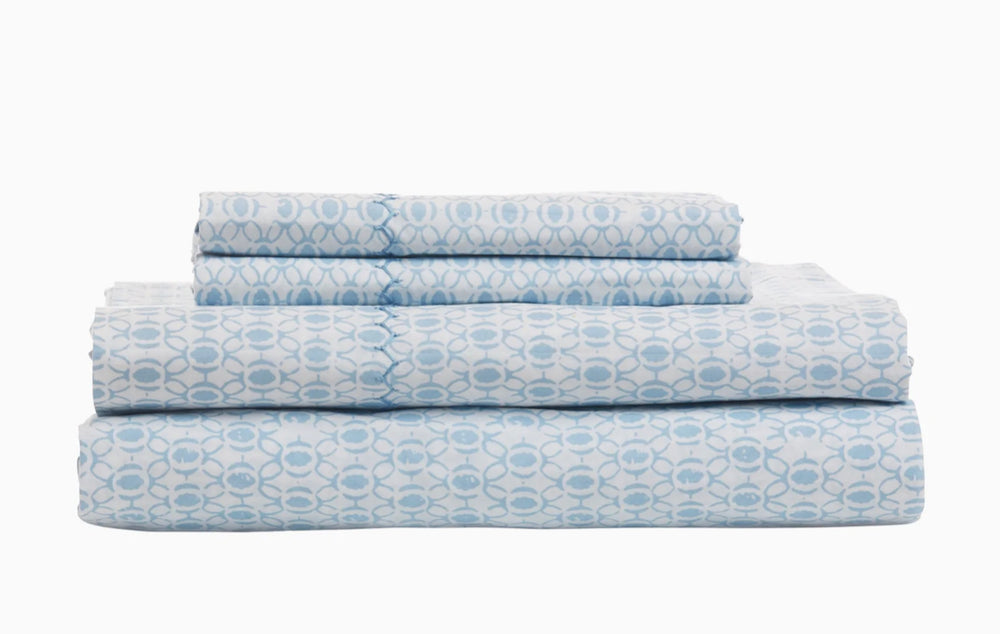 Kama Light Indigo Organic Sheet Set by John Robshaw