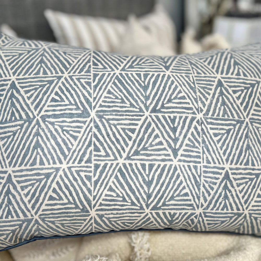 Mombasa Decorative Pillow ~ Slate Blue