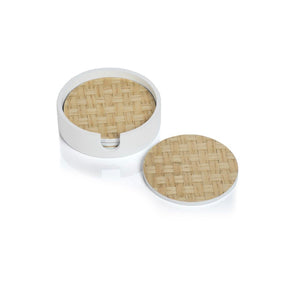 Round Woven Ash Coasters ~ Set of 4