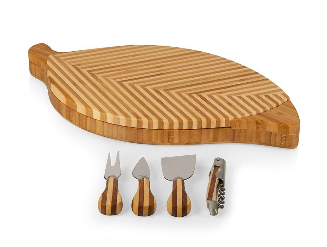 Leaf Bamboo Cutting Board & Tool Set