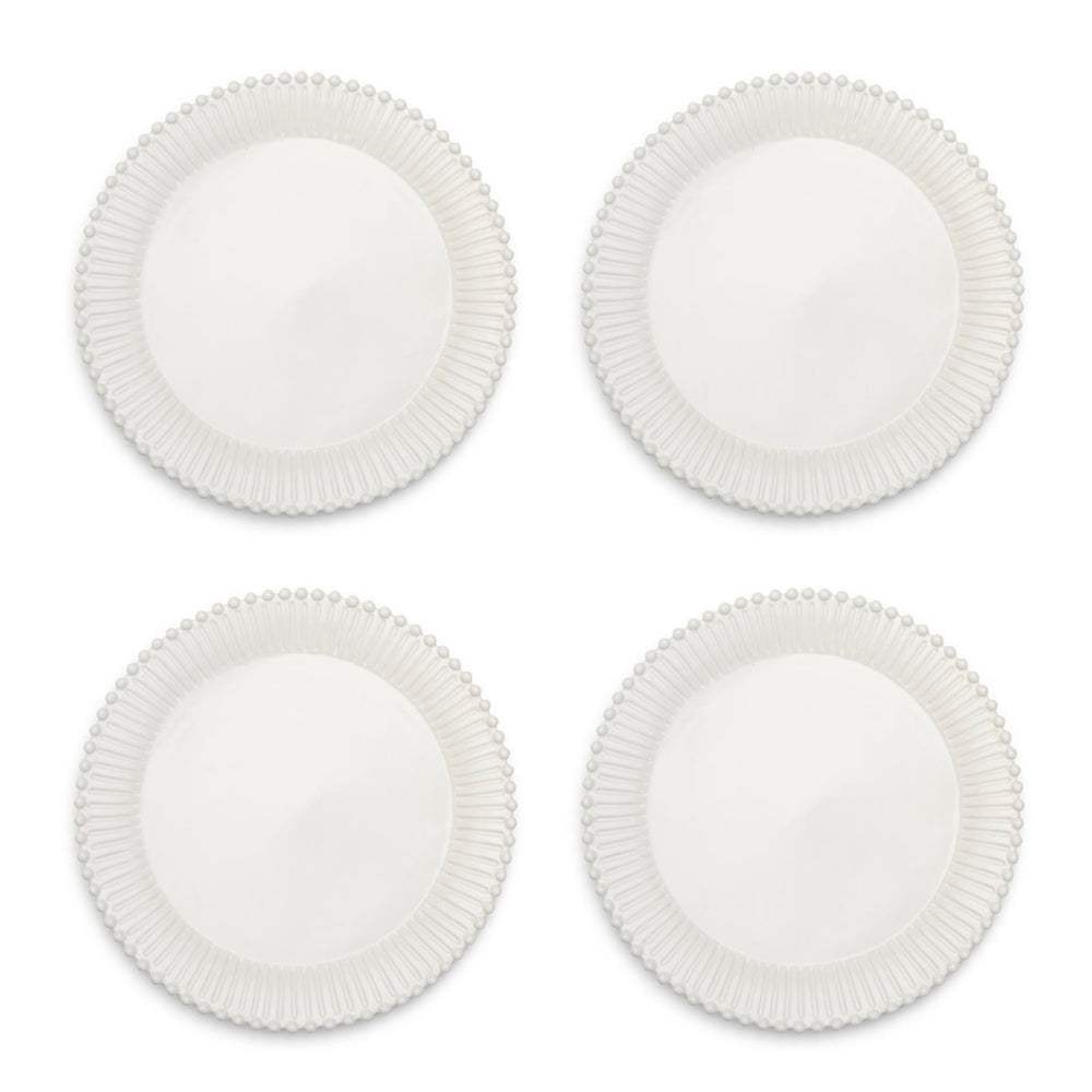 Pearl Edge Dinner Plates ~ set of 4