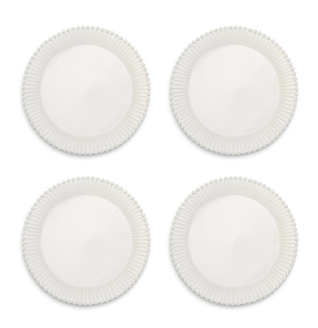 Pearl Edge Dinner Plates ~ set of 4