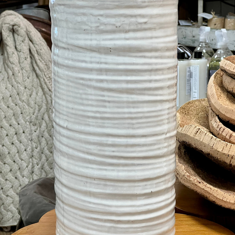 
                      
                        Ceramic Cylinder Vase ~ White
                      
                    