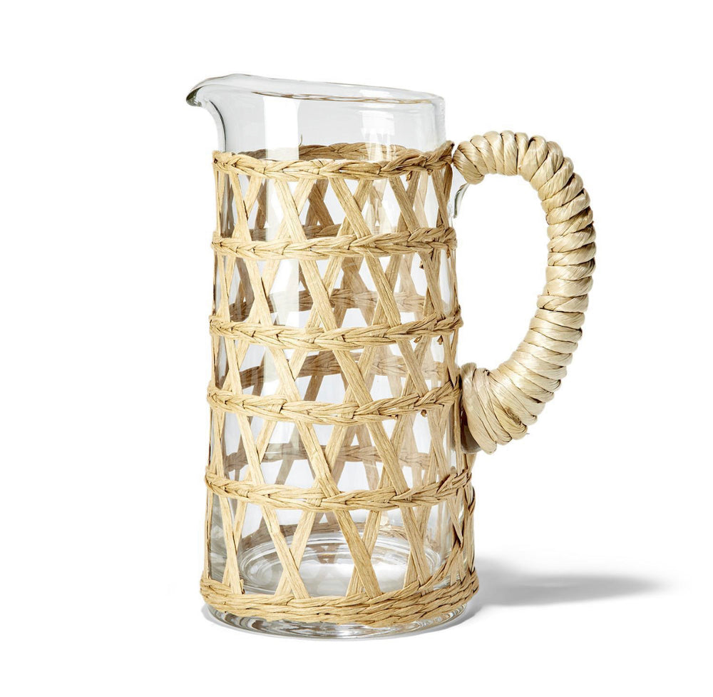 Island Chic Handwoven Lattice Pitcher