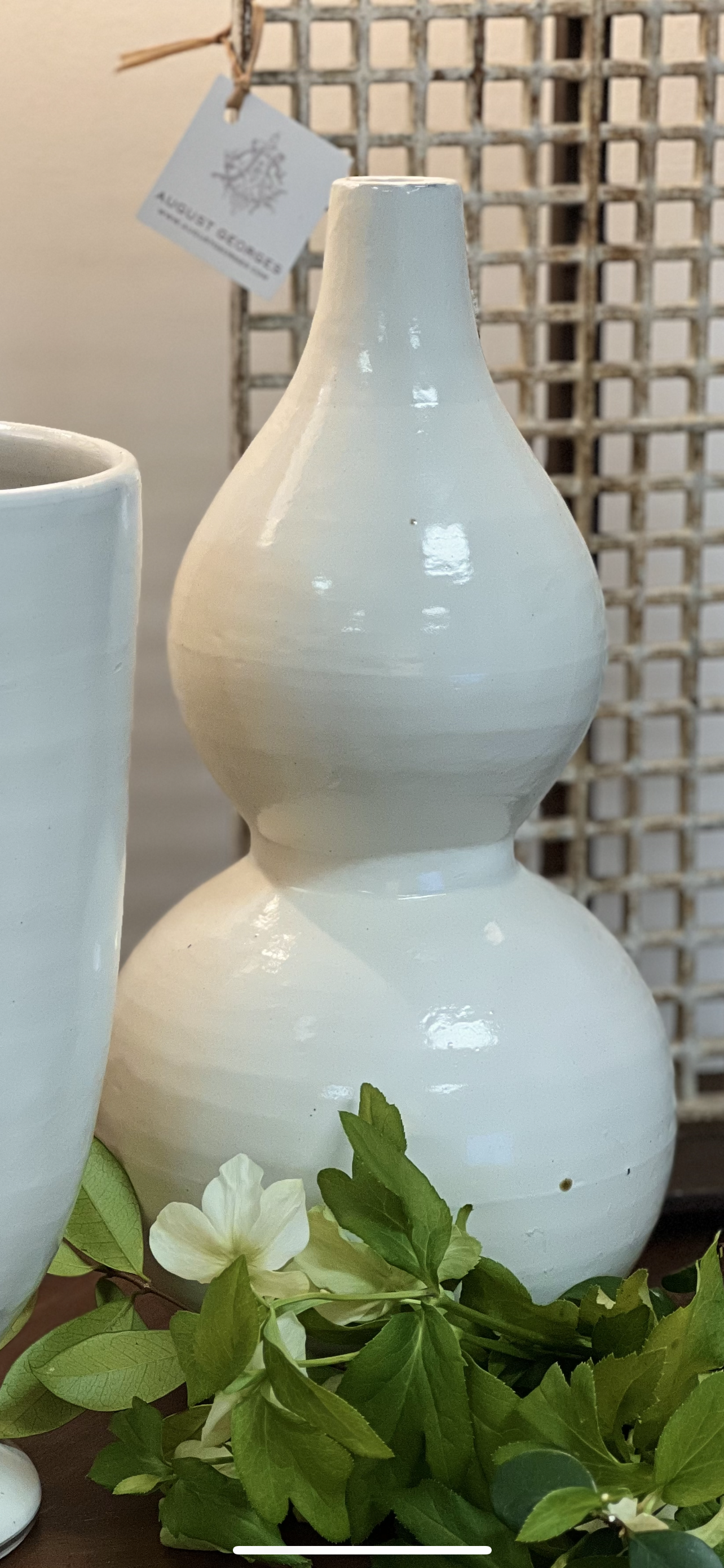 White Gourd-Shaped Vase