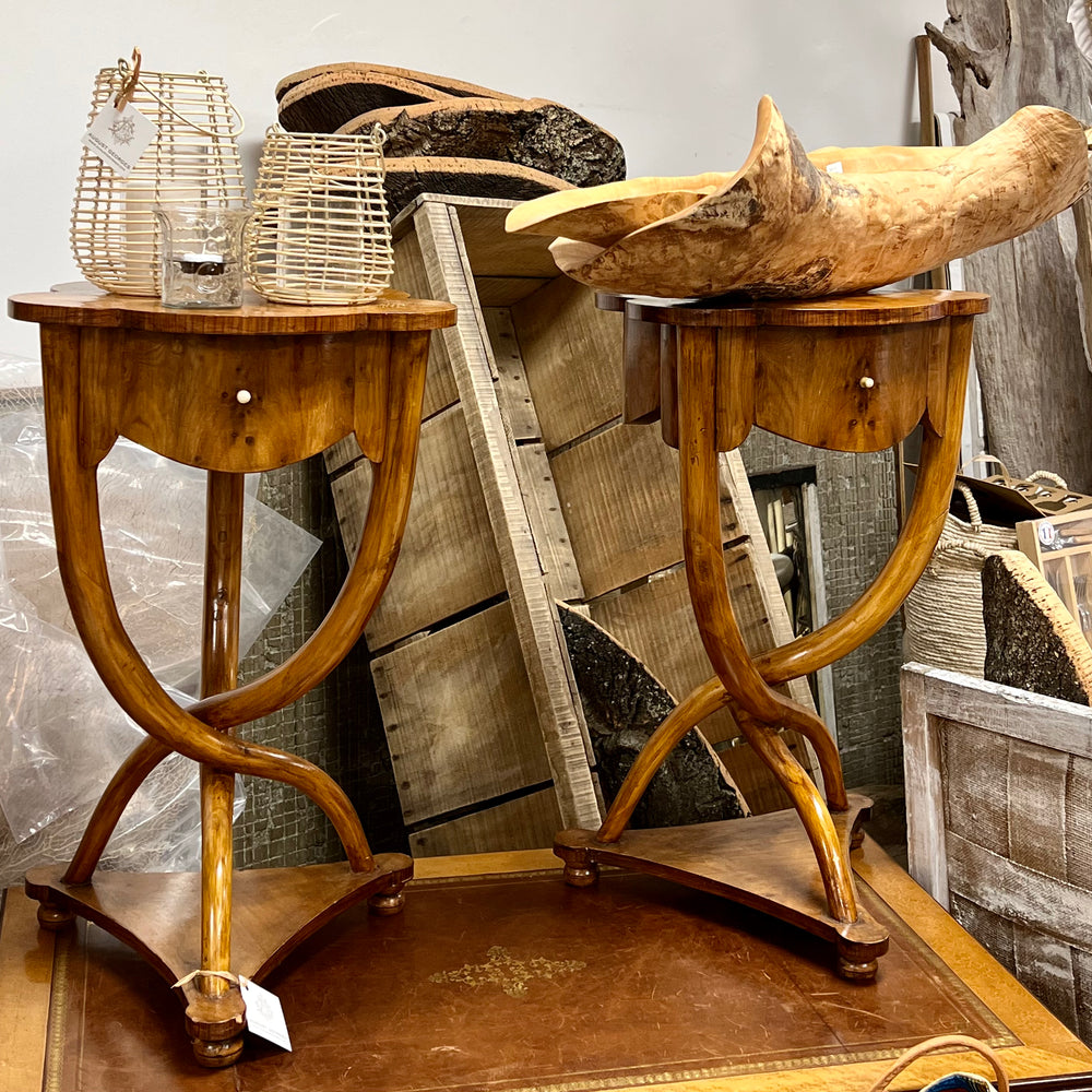 
                      
                        Pair of Vintage Occasional Tables with Curved Legs
                      
                    