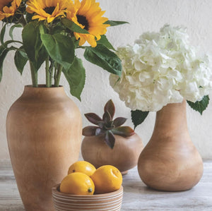 Mango Wood Vase ~ Bulb or Classic Style