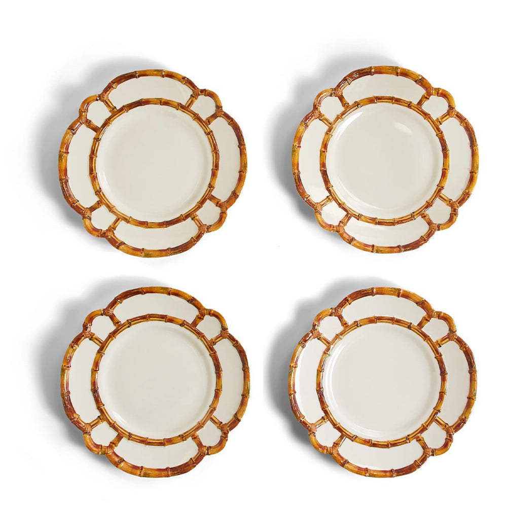 
                      
                        Set of 4 Bamboo Touch Dinner Plates with Bamboo Rim
                      
                    