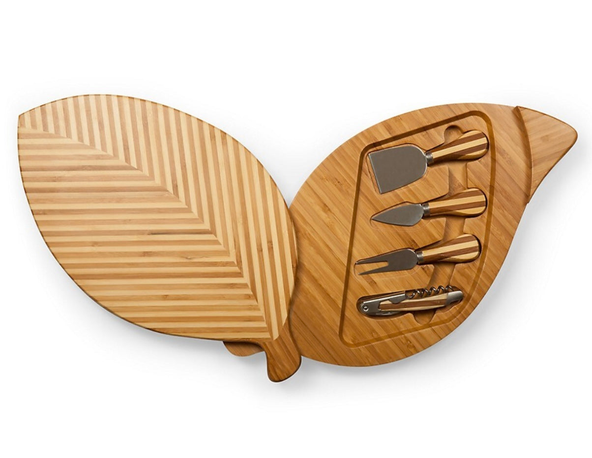 Leaf Bamboo Cutting Board & Tool Set