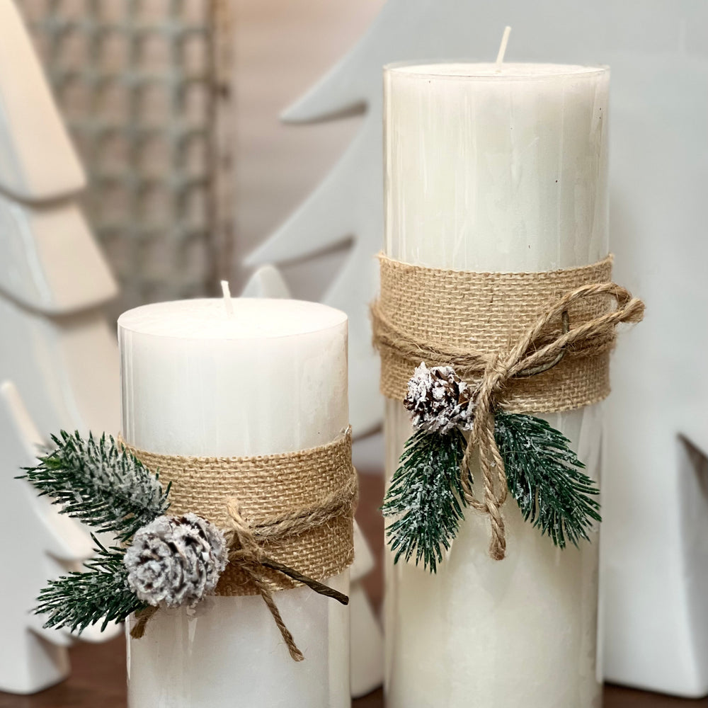 Siberian Fir Rustic Pillar Candle 3" x 6"