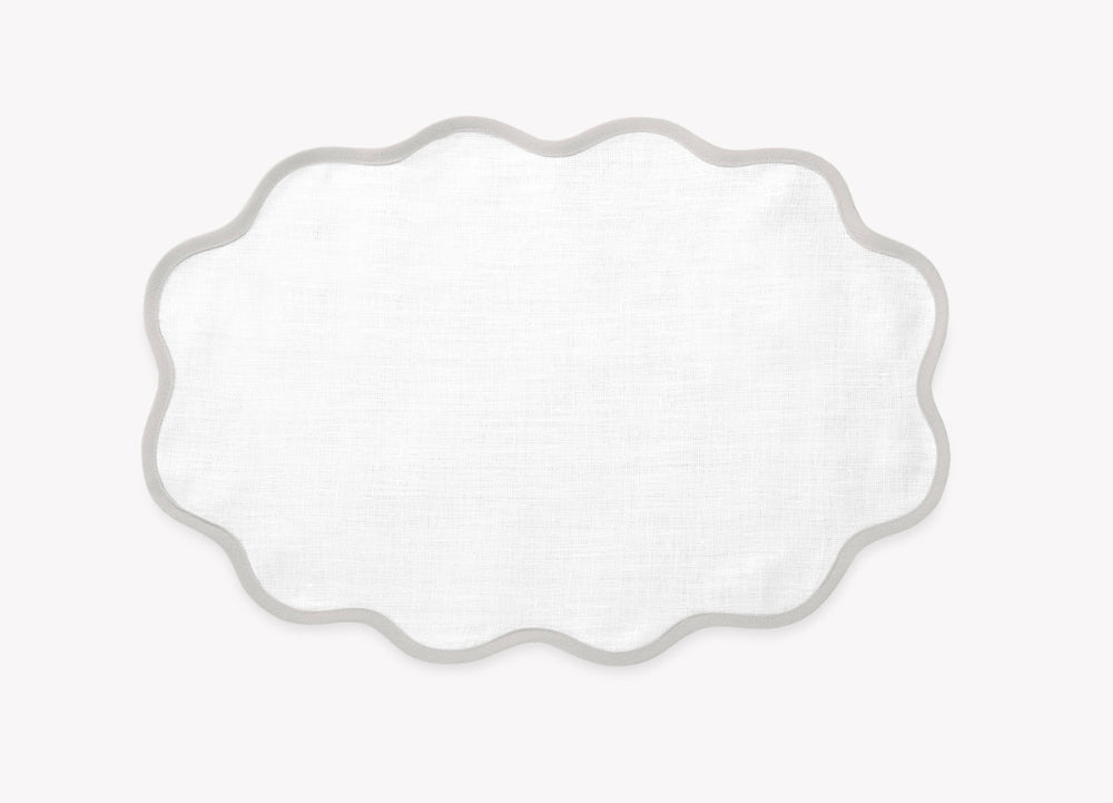 
                      
                        Scallop Edge Oval Placemat by Matouk ~ set of 4 ~ available in 12 colors
                      
                    