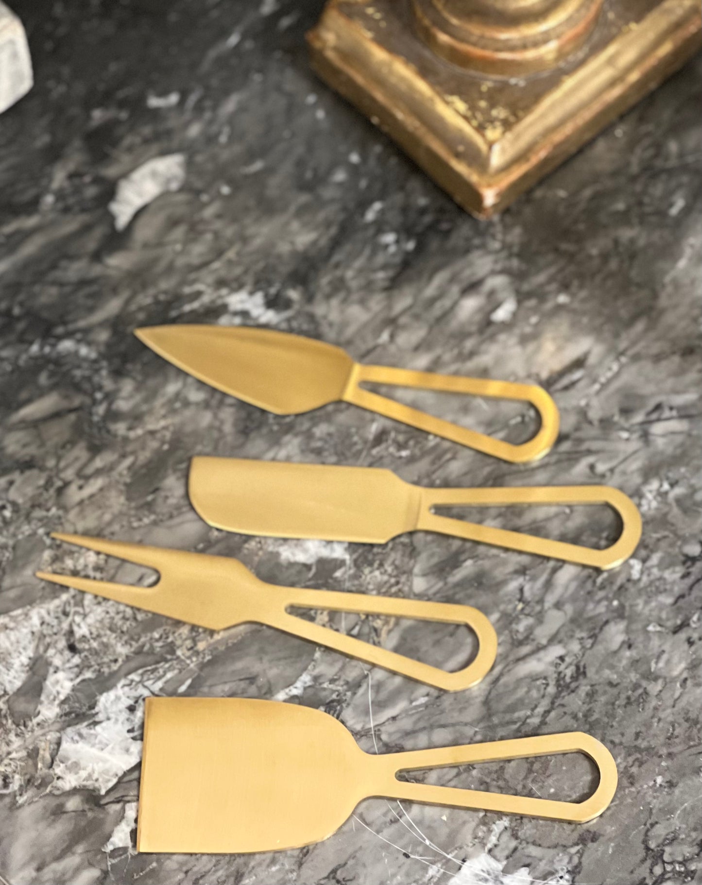 Champagne Gold Cheese Knives