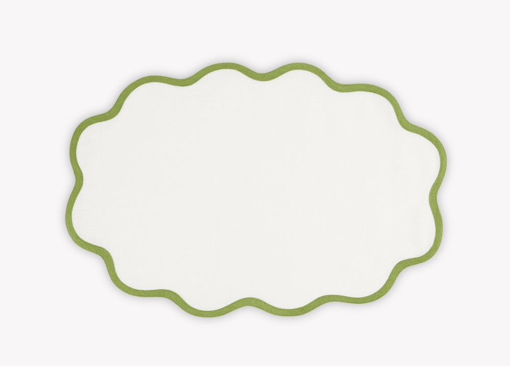 Scallop Edge Oval Placemat by Matouk ~ set of 4 ~ available in 12 colors