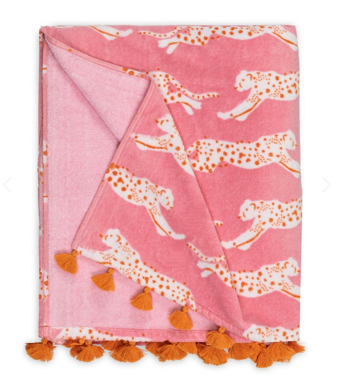 Leaping Leopard Beach Towel ~ Pink Sugar or Surf